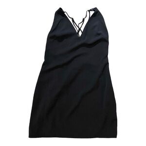 LOVERS + FRIENDS Black Mini Cross Back Dress Size Medium